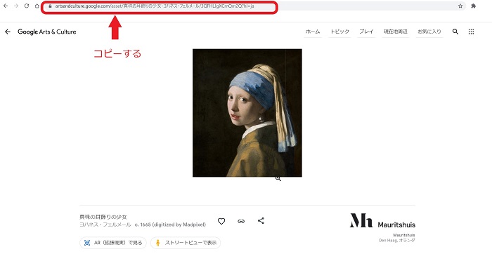 Google Arts & Cultureの画像をパソコンで保存する方法3