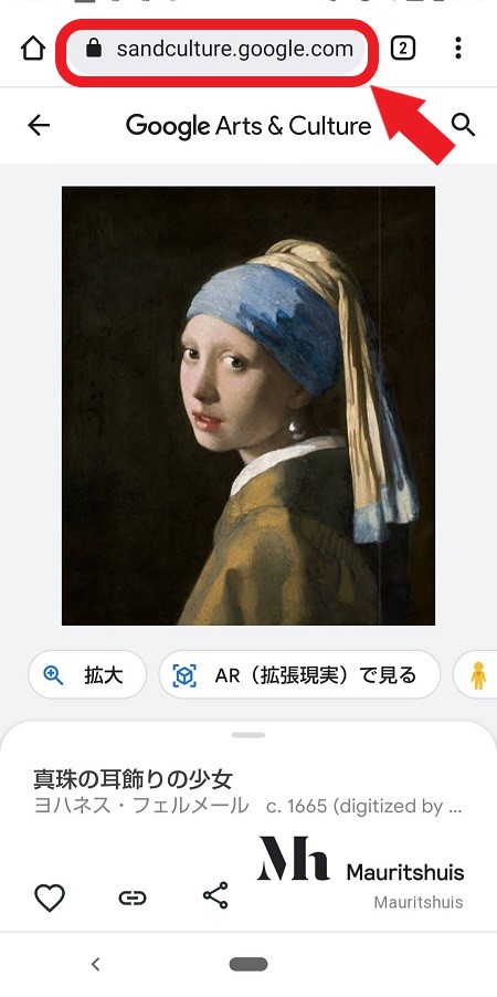 Google Arts & Cultureの画像をスマホやタブレットで保存する方法3