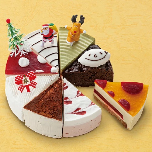 洋菓子工房きらら　クリスマス8種のケーキ（アレルギー対応）の写真
